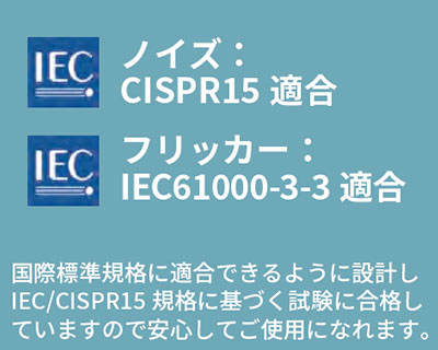 IEC/CISPR15規格に合格