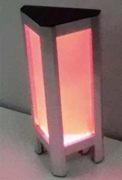 おしらせカント君：危険　赤、非常に危険　赤点滅